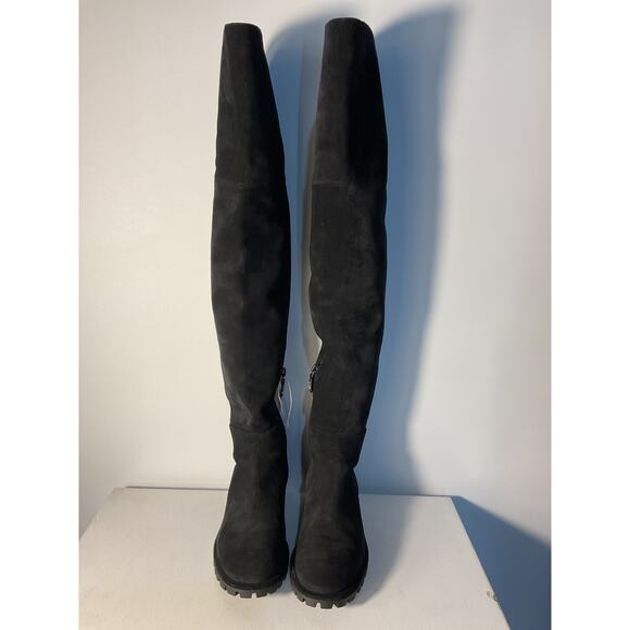 Stuart Weitzman 'Amber' Black Suede Over-The-Knee Boots Size 6 - Picture 1 of 4